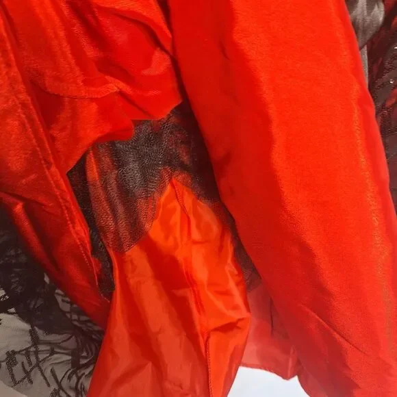 Jessica Howard Sequin Midi Dress Sleeveless Black Red Formal 16 W Womens - Picture 9 of 11